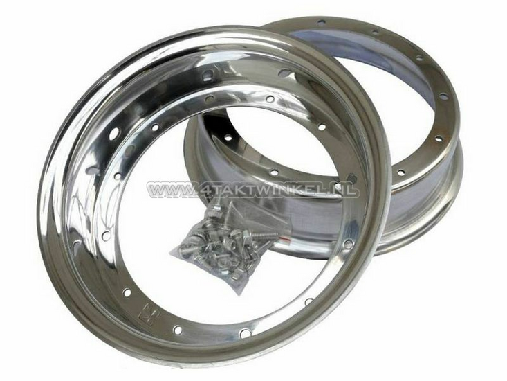 Rim Dax 10&quot; aluminum, standard look, 2.75, polished