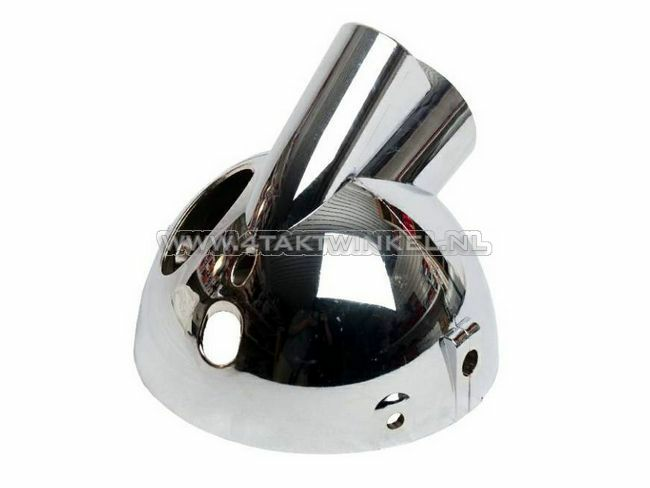 Headlight housing Ape &amp; Monkey, with neutral light hole, chrome