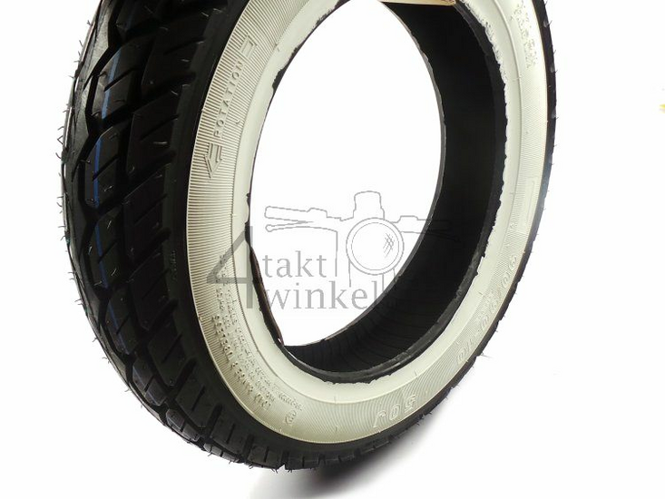 Tire 10 inch, Kenda K418, 90/90, whitewall