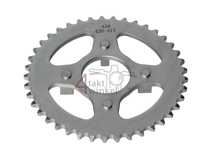 Rear sprocket 41, fits SS50, CB50, CY50, Dax, silver