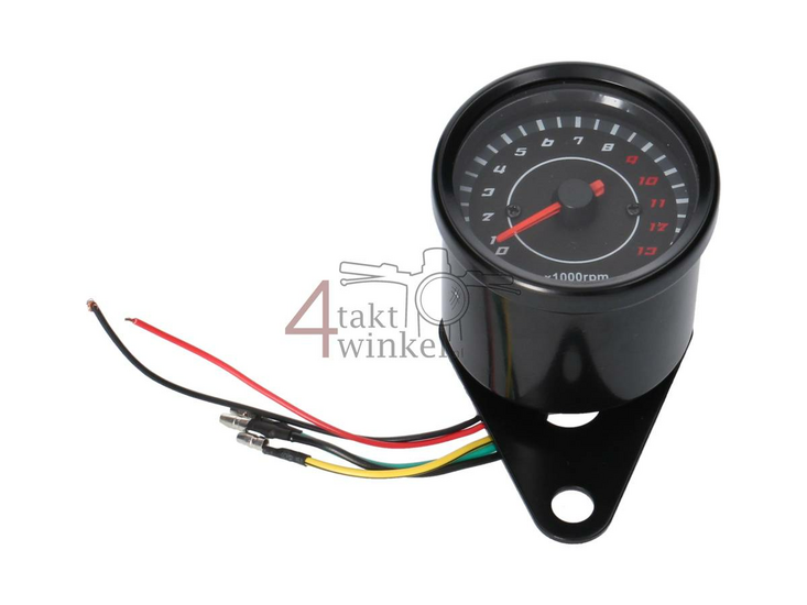 Tachometer universal, electronic, black