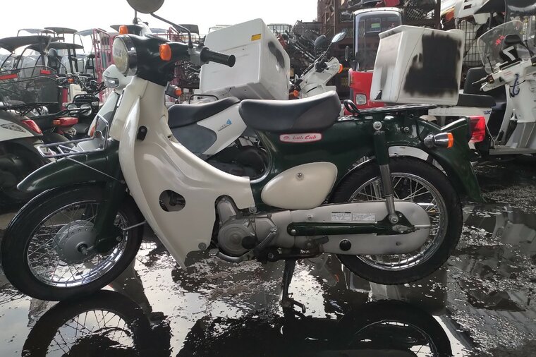 EXPECTED: Honda C50 Little Cub, Japanese, Green, 3342 km