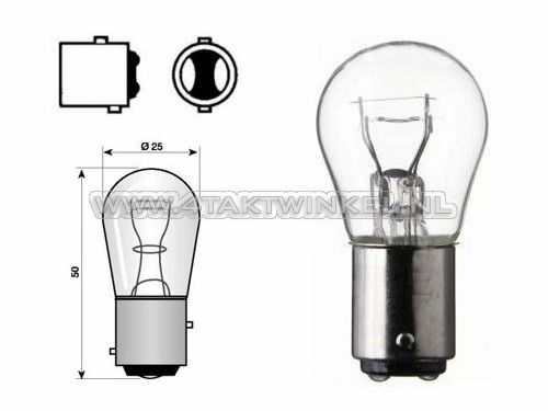 Rear bulb Duplo BAY15D, 6 volts, 21-5 watts