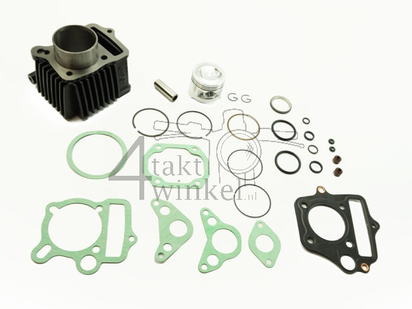 Cylinder kit, with piston &amp; gasket 70cc, 50 head, Lifan, Skyteam, Hanway, 49cc imprint, steel