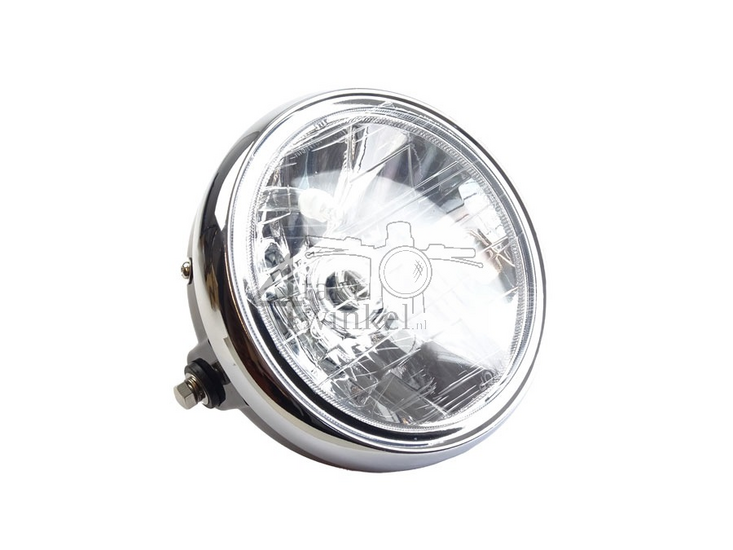 Headlight complete, universal, 18cm