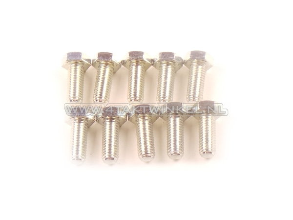 Bolt Hexagon, m8 x 20, key 13, per 10 pieces