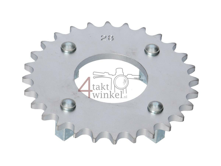 Rear sprocket 28, fits SS50, CB50, CY50, silver