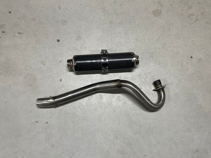 Exhaust tuning, up swept, stainless steel / carbon used product