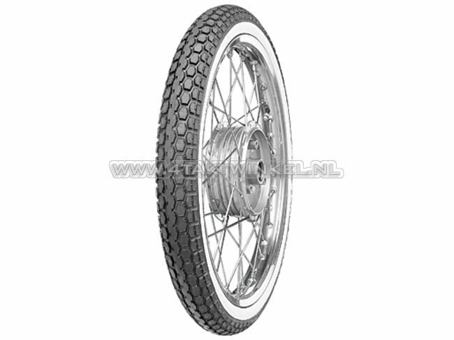 Tire 19 inch, Continental KKS10, street white wall, 2.50