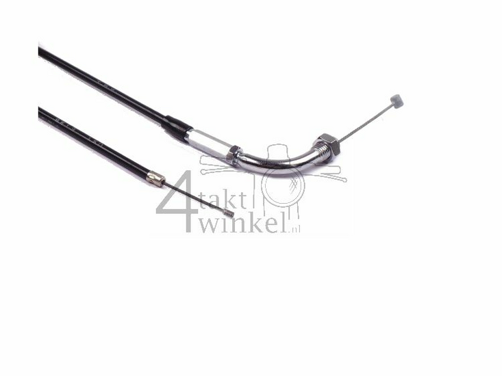 Throttle cable, CB50, CY50, XL50, 83cm, chrome bend, original Honda