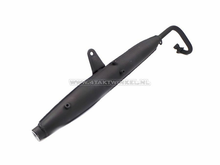 Exhaust standard, Dax black, removable silencer, original Honda