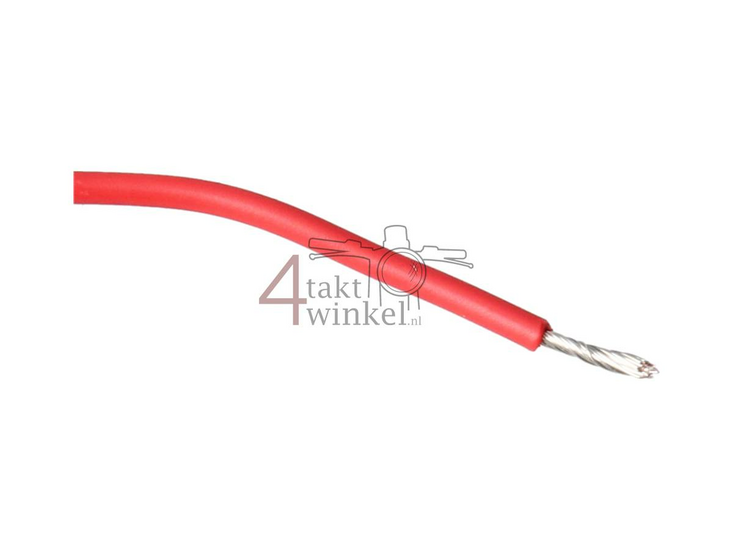 Wire per meter 0.75mm2, red