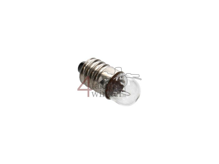 Bulb E10 screw socket, single, 12 volt, 3 watt