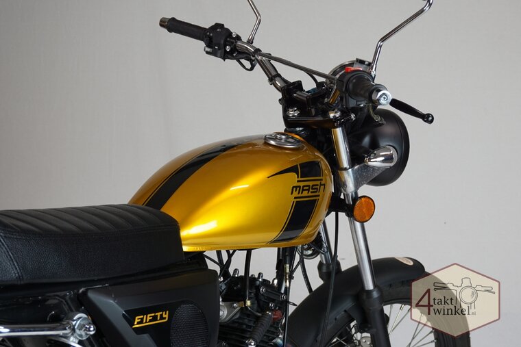 Mash Fifty, 50cc, yellow, Euro 5, 2025, 3624km