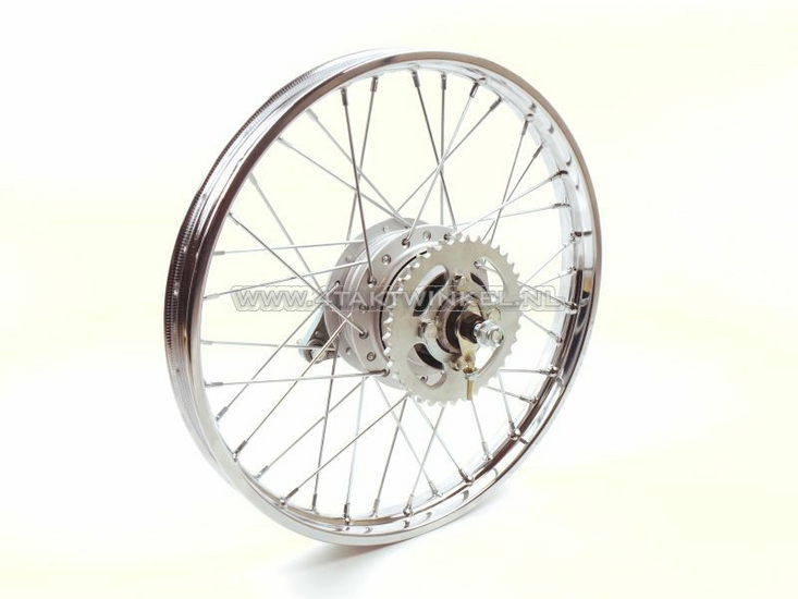 Wheel complete, rear wheel, 17", with accessories, fits C50, CD50 (SS50)