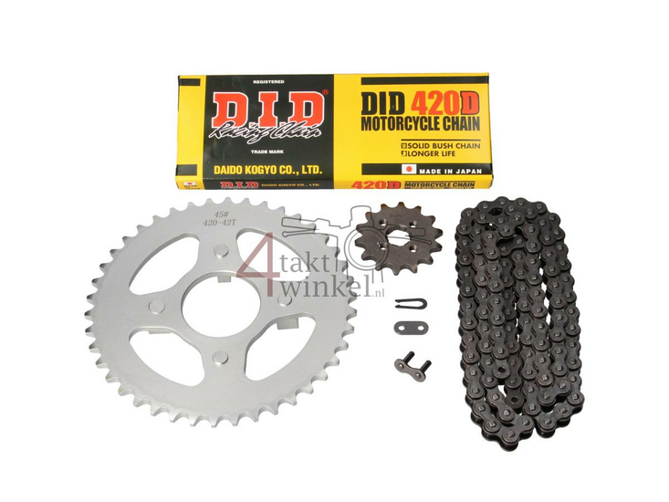 Sprockets and chain set, CB50j standard +2