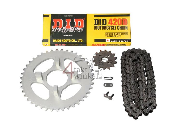 Sprockets and chain set, CB50j standard +2