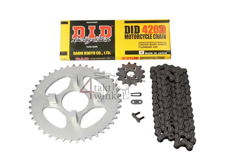 Sprockets and chain set, CB50j standard +1
