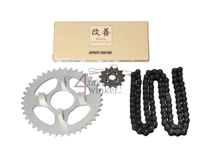 Sprockets and chain set standard, 4sp, fits SS50E, A-quality