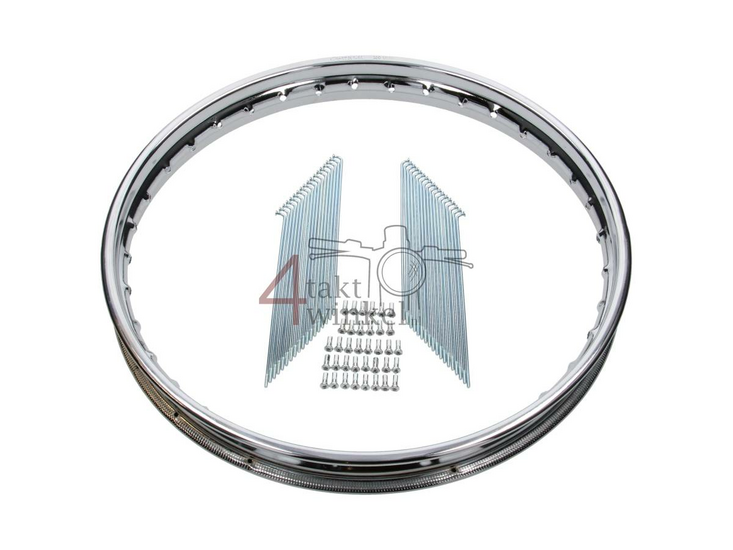 Rim and spoke set, 17" 1.40, CB50j, CB50f, front wheel, A-quality