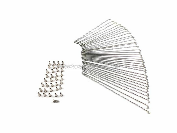 Spokes set front wheel with disc brake, fits CB50, SS50 with disc brake