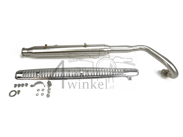 Exhaust tuning, up-swept, Trumpet, stainless steel, ST125 Dax, frame no. JB04xxxx