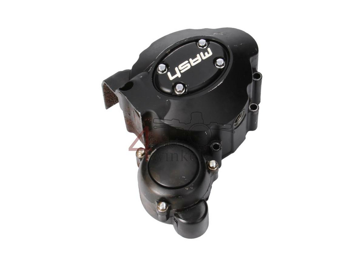 Crankcase, ignition side, black, vertical cylinder engine, Mash, used product