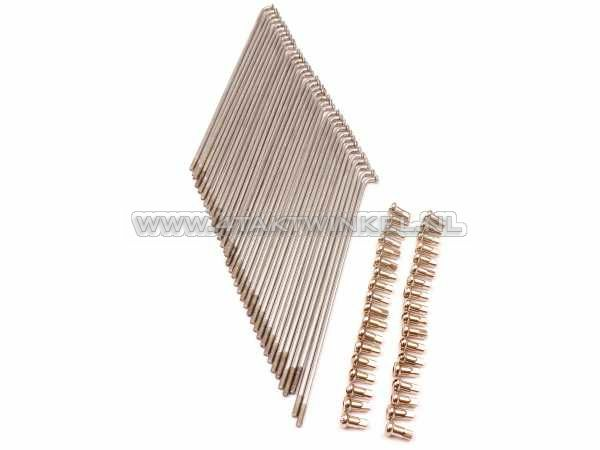 Spokes set 17", 2.9mm / 5.9mm, gloss galvanized, fits SS50, CD50, C50, CB50