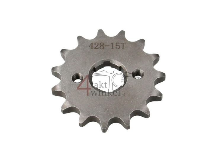 Front sprocket, 428 chain, 20mm shaft, 15, Mash