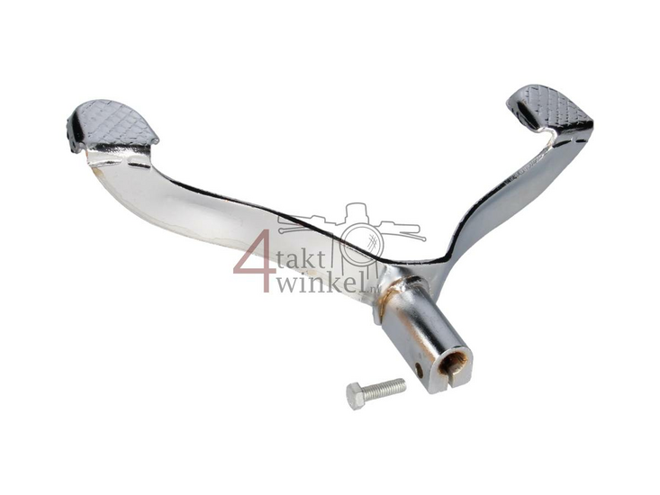 Gear pedal double chrome long attachment, A-quality 2nd chance product