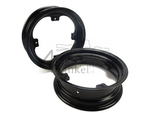 Rim set Dax, 12" aluminum, tubeless, 2.75 / 3.50, black