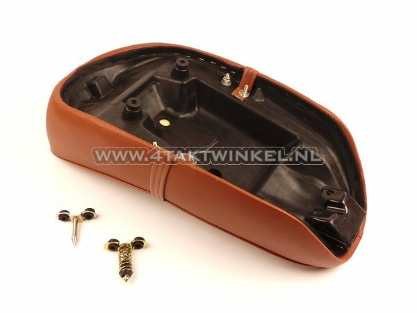 Buddy seat / saddle, Dax, low, diamond stitch, Kepspeed, 5.5 brown