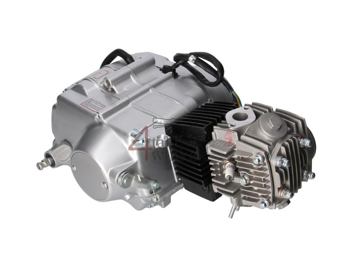 Engine, 107cc, manual clutch, Lifan, 4-speed, silver