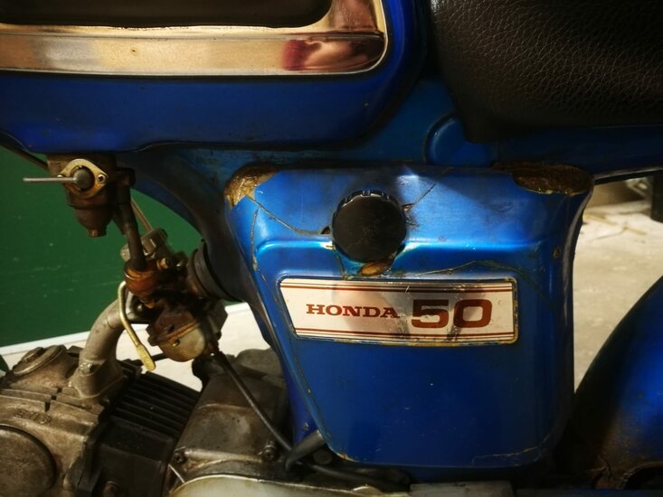 Honda CD50H, Blue, project moped