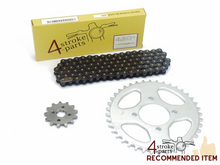 Sprockets and chain set, C50 standard + 2, 4sp