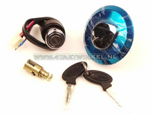 Ignition lock set, PBR + fuel cap &amp; steering lock, type 2