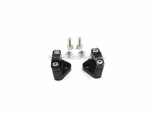 Handlebar clamps / risers, universal, with offset, black, Kepspeed