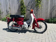 Honda C70 OT, red, 21348 miles