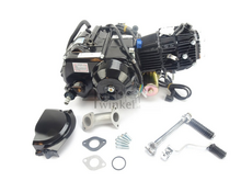 Engine, 50cc, semi-automatic, Lifan, 4-speed, starter motor, black