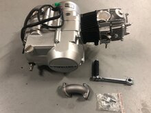 Engine, 70cc, semi-automatic, YX, 4-speed, silver 2nd chance product