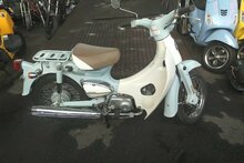 EXPECTED: Honda C50 Little Cub, Japanese, Light blue, 3342 km