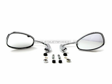 Mirror set, cafe racer, oval, chrome, Mash