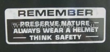 Sticker C50 handlebar &quot;remember&quot; white in 1 language, original Honda