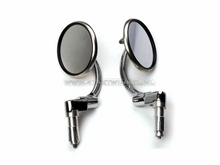 Mirror set, bar end, round, TT40, chrome, Mash