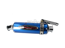 Exhaust tuning, down swept, single, V8, blue 2nd chance product