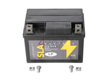 Battery 12 volt 5 ampere Landport, SLA12-4. Size = 4 ampere CTX 4L-BS 2nd chance product