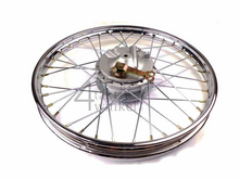 Wheel complete, Front wheel, 17", with brake plate, fits SS50, CD50, CD50s Benly