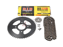 Sprockets and chain set, Mash Dirt 50, 13 - 52, 17mm shaft
