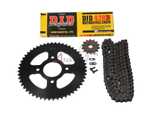 Sprockets and chain set, Mash X-ride 14 - 52, black, 20mm shaft
