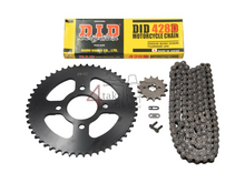 Sprockets and chain set, Mash X-ride 14 - 52, black, 17mm shaft